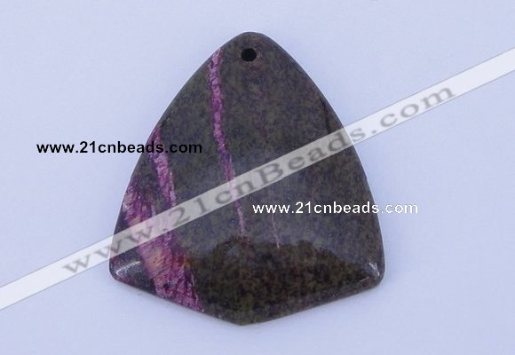 NGP151 2pcs 38*42mm fashion long spar stone pendants