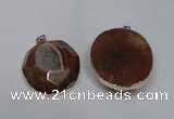 NGP1526 50*55mm - 55*60mm freeform druzy agate pendants