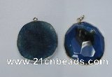 NGP1529 50*55mm - 55*60mm freeform druzy agate pendants