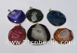 NGP1531 50*55mm - 55*60mm freeform druzy agate pendants