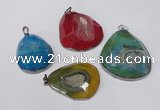 NGP1534 40*50mm - 50*60mm freeform druzy agate pendants