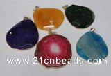 NGP1535 45*55mm - 50*60mm freeform agate gemstone pendants