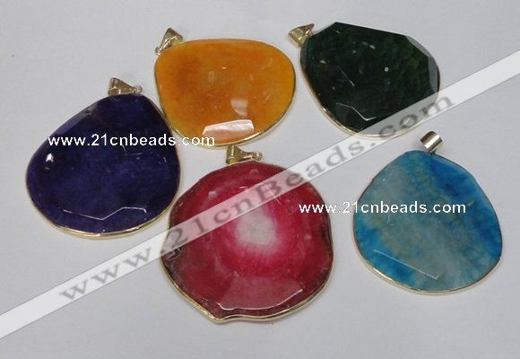 NGP1535 45*55mm - 50*60mm freeform agate gemstone pendants