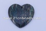 NGP154 2pcs 6*45mm heart fashion long spar stone pendants