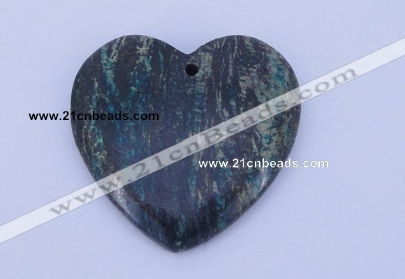 NGP154 2pcs 6*45mm heart fashion long spar stone pendants