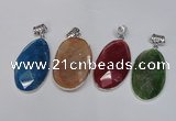 NGP1541 32*58mm - 35*62mm freeform agate gemstone pendants