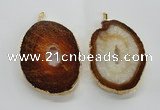 NGP1545 50*65mm - 55*75mm freeform druzy agate gemstone pendants