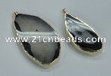 NGP1551 30*55mm - 40*70mm freeform druzy agate pendants