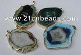 NGP1552 35*40mm - 45*55mm freeform druzy agate pendants