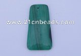 NGP157 2pcs 28*55mm trapezoid synthetic malachite pendants