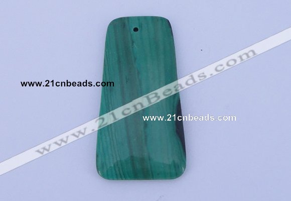 NGP157 2pcs 28*55mm trapezoid synthetic malachite pendants