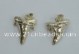 NGP1579 20*22mm - 20*25mm plated shark teeth pendants wholesale