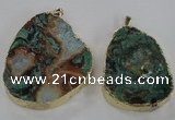 NGP1584 40*50mm - 45*60mm freeform ocean agate gemstone pendants