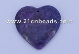 NGP159 2pcs 40*40mm heart kunzite gemstone pendants jewelry