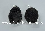 NGP1597 30*35mm - 35*40mm freeform druzy agate pendants