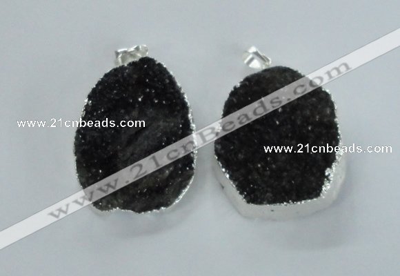 NGP1597 30*35mm - 35*40mm freeform druzy agate pendants