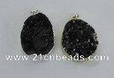 NGP1599 30*35mm - 35*40mm freeform druzy agate pendants