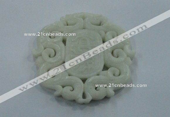 NGP1603 71*71mm Carved natural hetian jade pendants wholesale