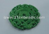 NGP1618 65*65mm Carved dyed natural hetian jade pendants wholesale