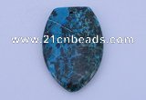 NGP162 2pcs 30*45mm fashion dyed chrysocolla gemstone pendants