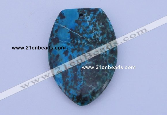 NGP162 2pcs 30*45mm fashion dyed chrysocolla gemstone pendants