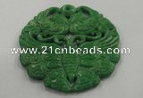 NGP1620 65*65mm Carved dyed natural hetian jade pendants wholesale