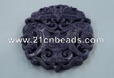 NGP1625 66*67mm Carved dyed natural hetian jade pendants wholesale