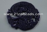 NGP1628 67*70mm Carved dyed natural hetian jade pendants wholesale