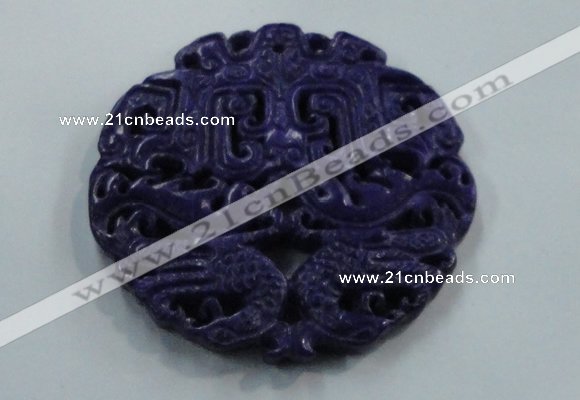 NGP1634 67*68mm Carved dyed natural hetian jade pendants wholesale