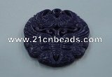 NGP1635 64*64mm Carved dyed natural hetian jade pendants wholesale