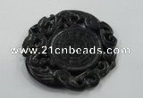 NGP1638 65*65mm Carved dyed natural hetian jade pendants wholesale