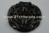 NGP1640 65*67mm Carved dyed natural hetian jade pendants wholesale