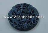 NGP1645 65*65mm Carved dyed natural hetian jade pendants wholesale