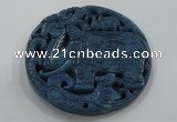 NGP1650 67*67mm Carved dyed natural hetian jade pendants wholesale