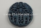 NGP1651 67*68mm Carved dyed natural hetian jade pendants wholesale