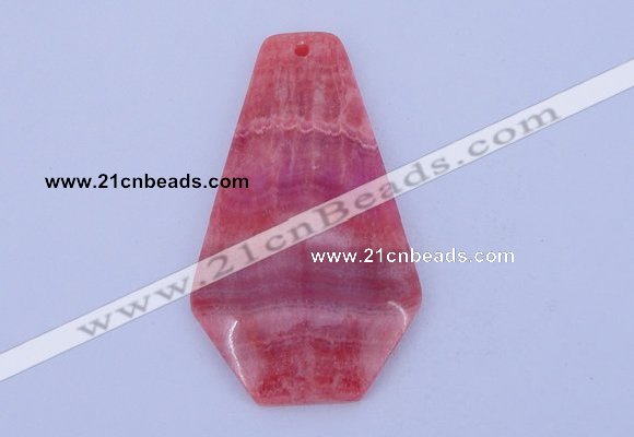 NGP166 2pcs 35*60mm dyed rhodochrosite gemstone pendants