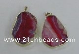 NGP1662 30*40mm - 35*45mm freeform druzy agate pendants