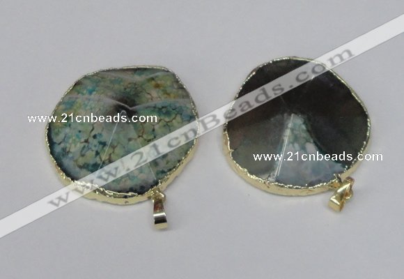 NGP1665 30*35mm - 35*40mm freeform agate gemstone pendants