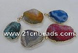 NGP1672 30*40mm - 35*45mm freeform agate gemstone pendants