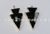 NGP1694 28*50mm - 30*55mm arrowhead agate gemstone pendants