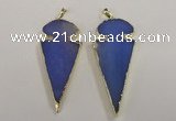 NGP1723 30*65mm arrowhead agate gemstone pendants wholesale