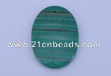 NGP176 2pcs 35*40mm oval synthetic malachite gemstone pendants