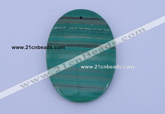 NGP176 2pcs 35*40mm oval synthetic malachite gemstone pendants