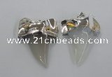 NGP1776 35*45mm - 38*55mm teeth-shaped agate gemstone pendants