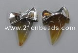 NGP1778 35*45mm - 38*55mm teeth-shaped agate gemstone pendants