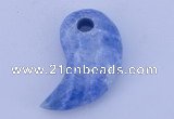 NGP178 2pcs 10*20*35mm dyed blue lace agate gemstone pendants