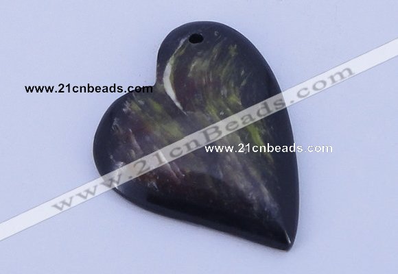 NGP180 35*45mm heart fiery dragon fruit stone pendant jewelry