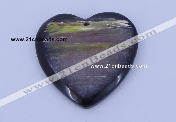 NGP181 40*40mm heart fiery dragon fruit stone pendant jewelry