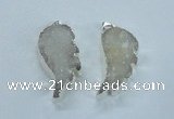 NGP1821 18*35mm - 20*40mm wing-shaped druzy agate pendants