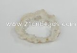 NGP1831 45*55mm - 55*60mm donut plated druzy agate pendants